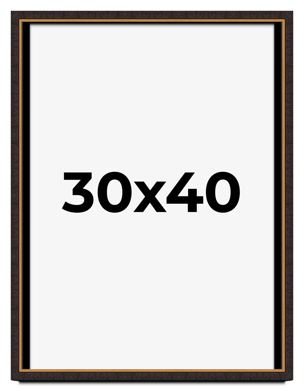 30x40 Modern Shadow Box 1" Depth Picture Frame with UV-Resistant Acrylic & Acid Free Backing, Available in 4 Finishes - Black, Brown, Gold, White
